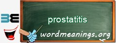 WordMeaning blackboard for prostatitis